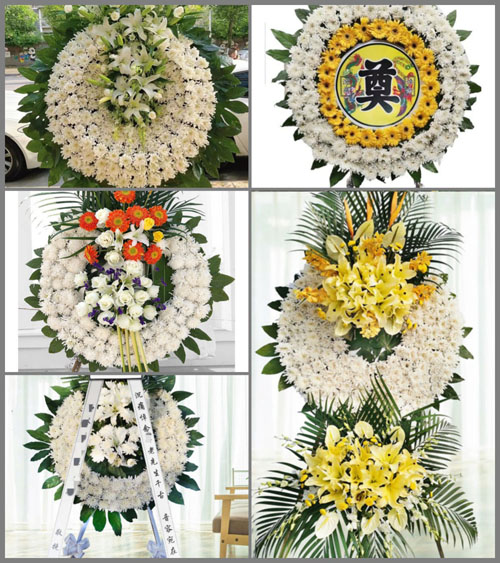 河南南阳新野县王庄镇赵庙村花圈速递